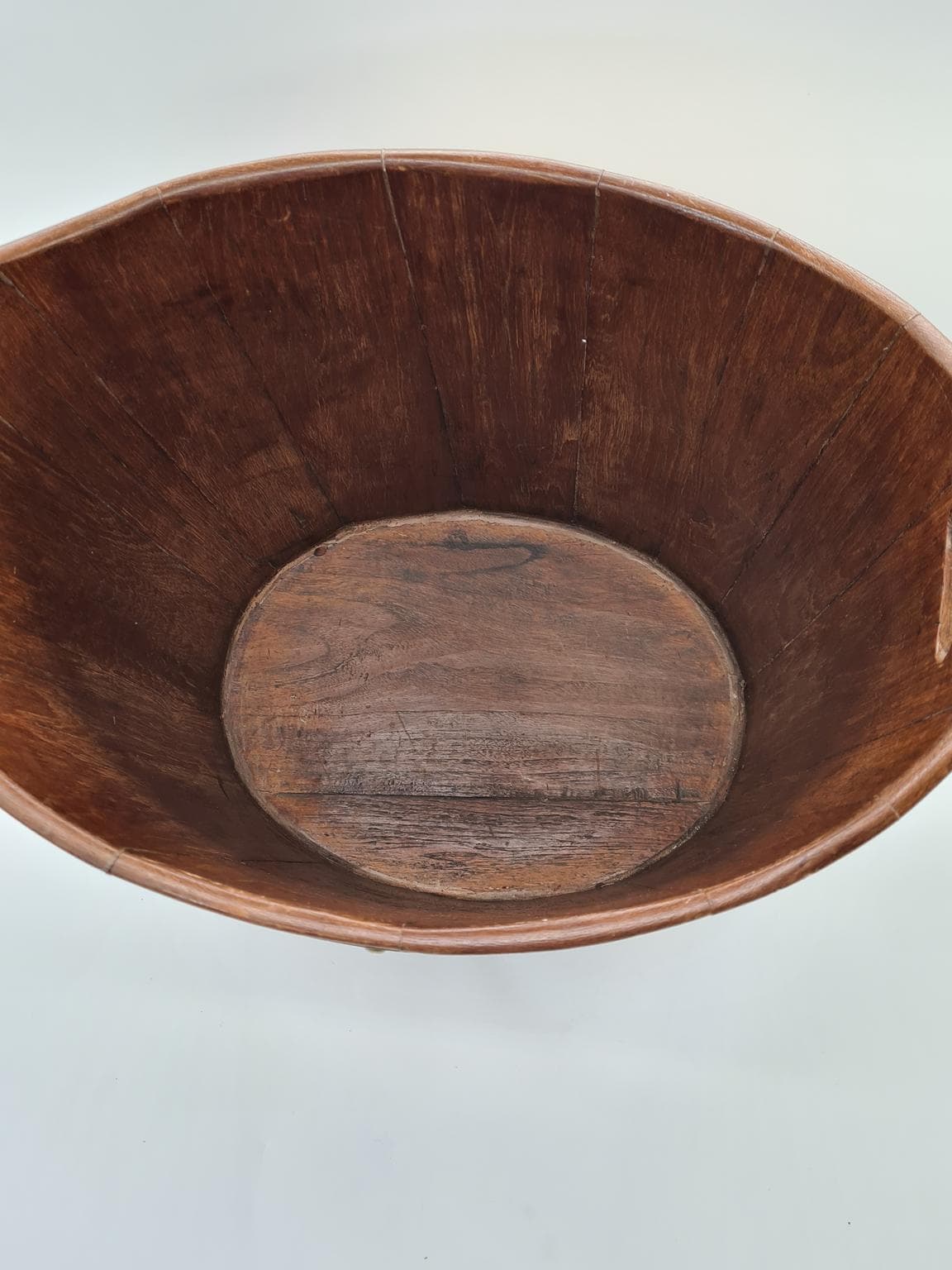 Nautical Bucket, brown, wood brass, 1970s - 288133