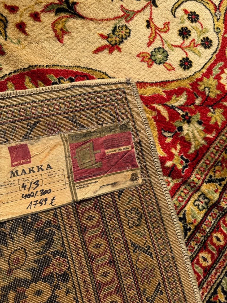 Dywan, kaszmirowo-perski, multikolor, wełna, Niemcy - 288149