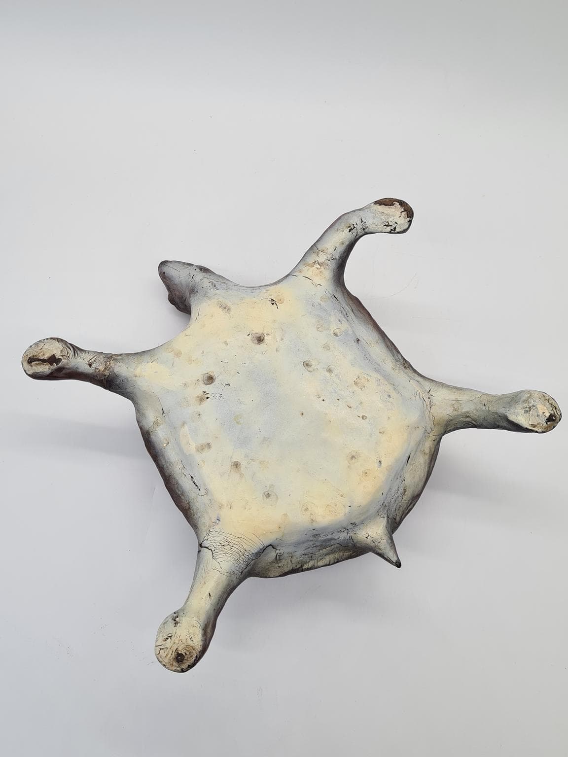 Figurka żółwia, brązowy, skóra naturalna, lata 70. - 288162