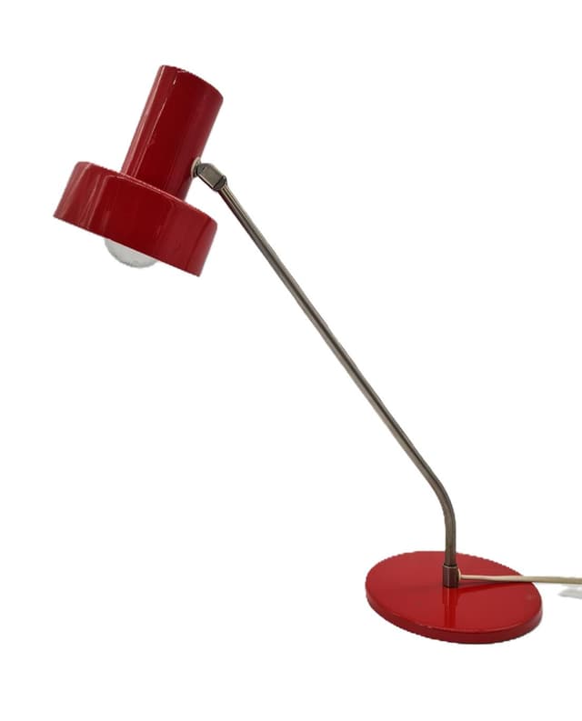 Desk lamp, red metal, Elma, 1970s - DIMENSION