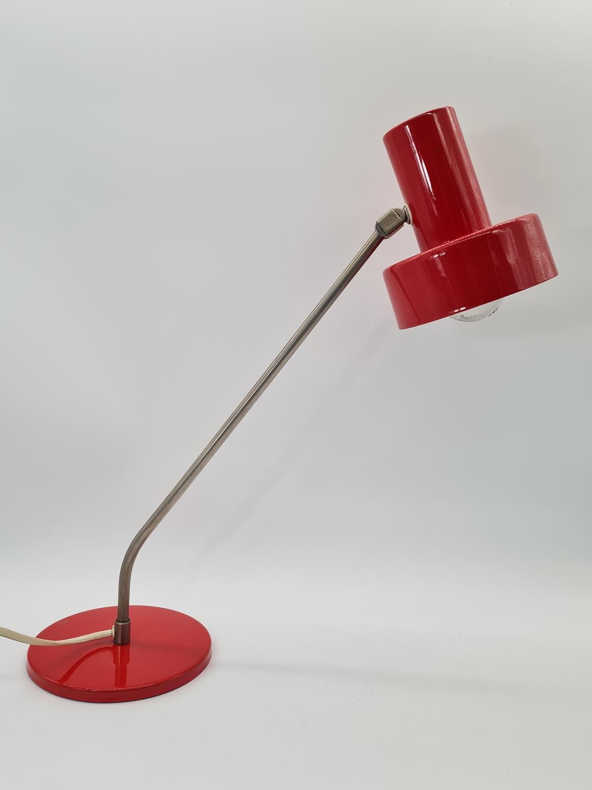 Desk lamp, red metal, Elma, 1970s - 288234
