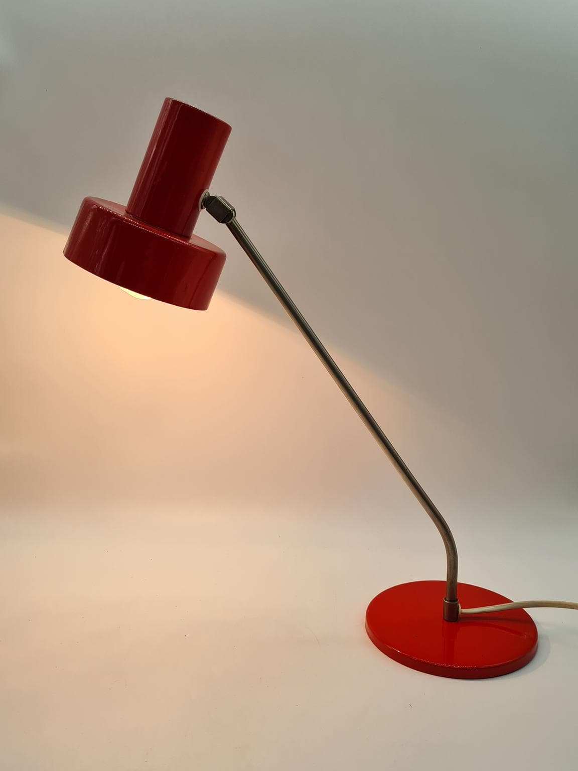 Desk lamp, red metal, Elma, 1970s - 288233