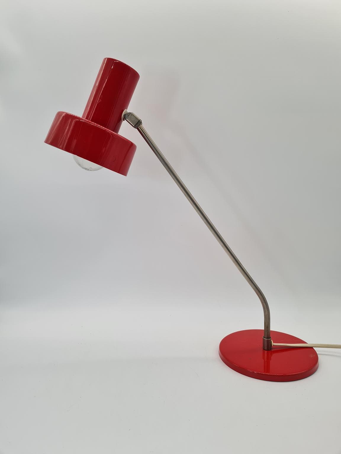 Desk lamp, red metal, Elma, 1970s - 288232