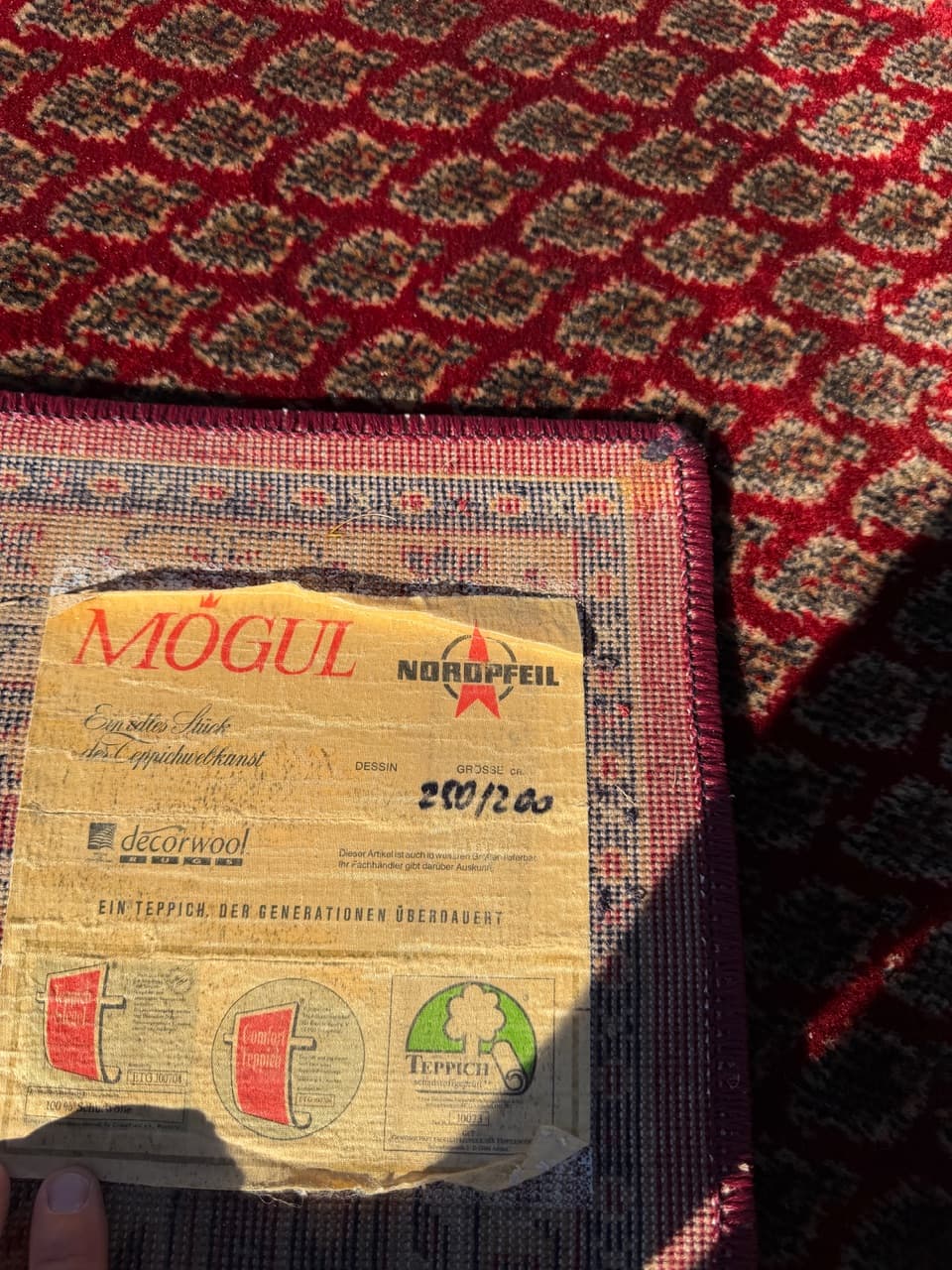 Dywan Kaszmir, multikolor, wełna, Niemcy, 250x200 cm - 288250