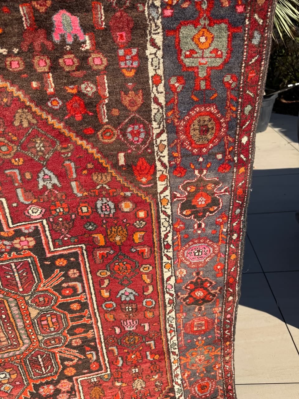 Dywan Hamadan 220x130 cm, czerwony, wełna, Iran - 288259