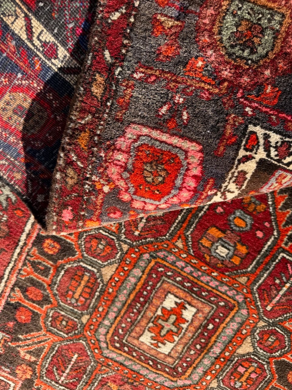 Dywan Hamadan 220x130 cm, czerwony, wełna, Iran - 288268