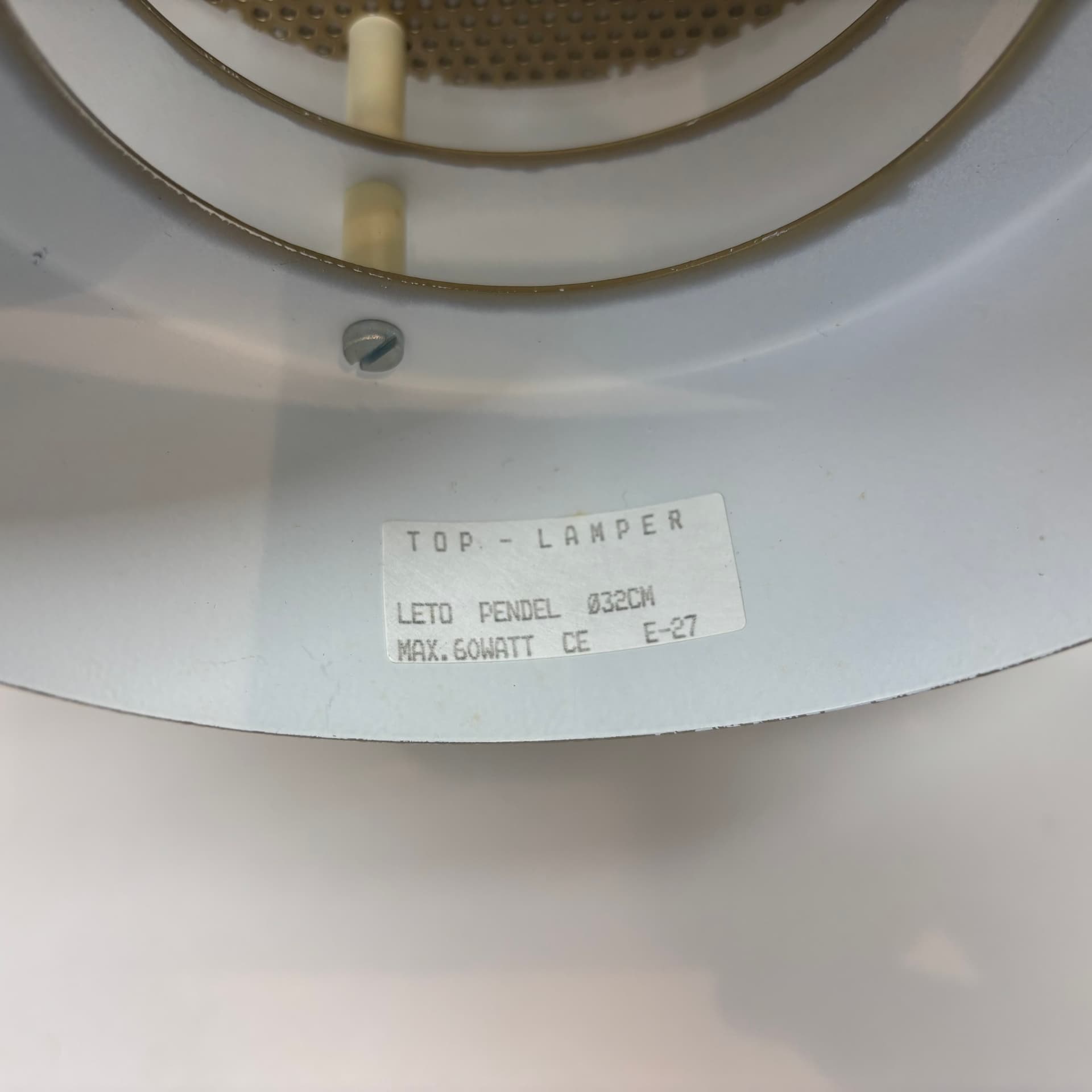 Pendant lamp Leto Pendel, gold steel, Denmark, 1980s. - 288278