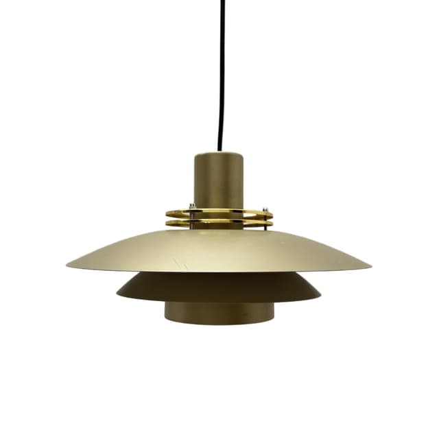 Pendant lamp Leto Pendel, gold steel, Denmark, 1980s. - DIMENSION