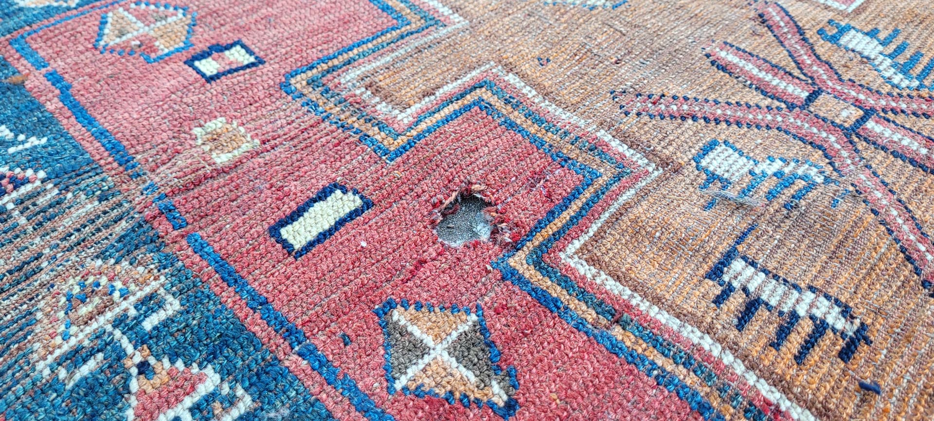 Dywan Kaszkaj, 130x198 cm, multikolor, wełna, bawełna, Iran, początek XX w. - 288291