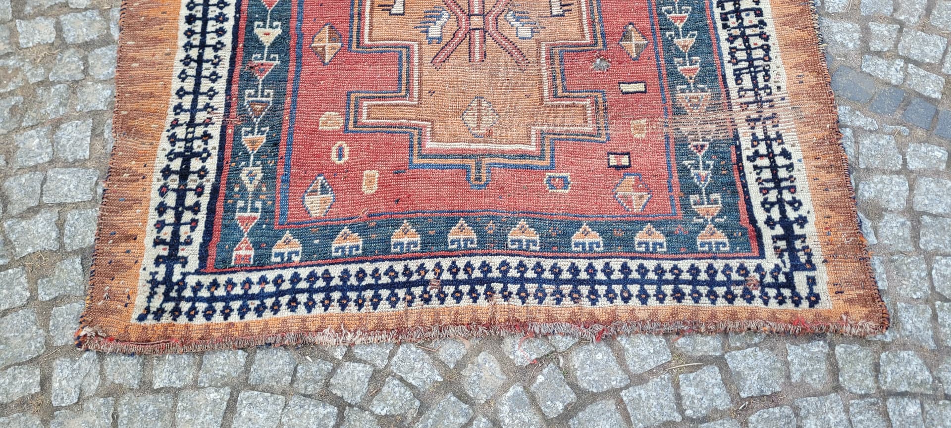 Dywan Kaszkaj, 130x198 cm, multikolor, wełna, bawełna, Iran, początek XX w. - 288287