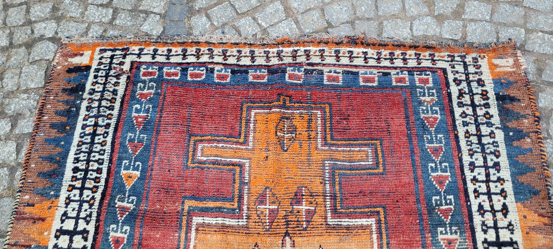 Dywan Kaszkaj, 130x198 cm, multikolor, wełna, bawełna, Iran, początek XX w. - 288289