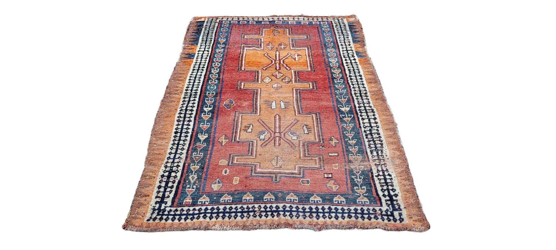 Dywan Kaszkaj, 130x198 cm, multikolor, wełna, bawełna, Iran, początek XX w.