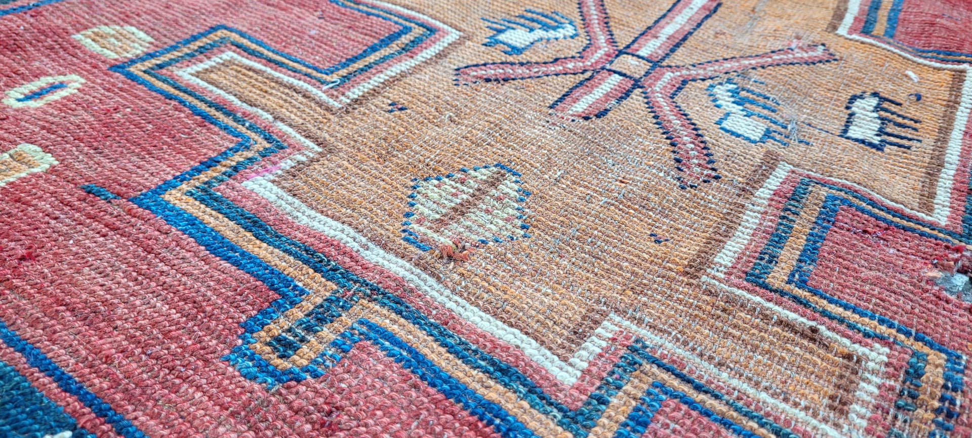 Dywan Kaszkaj, 130x198 cm, multikolor, wełna, bawełna, Iran, początek XX w. - 288292