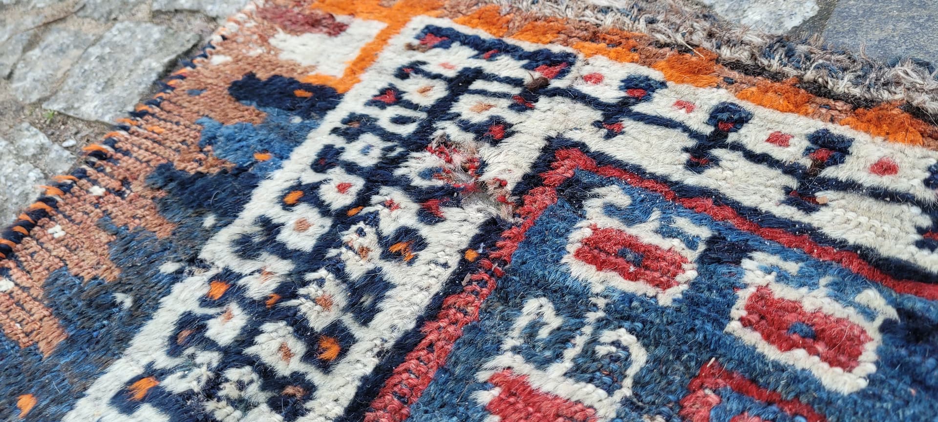 Dywan Kaszkaj, 130x198 cm, multikolor, wełna, bawełna, Iran, początek XX w. - 288290