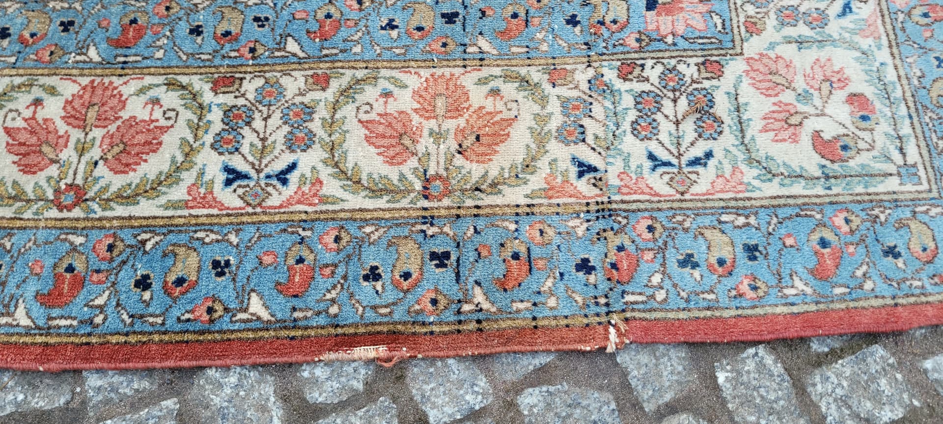 Dywan Ghom 214x162 cm, beżowy, wełna, Iran, początek XX w. - 288311
