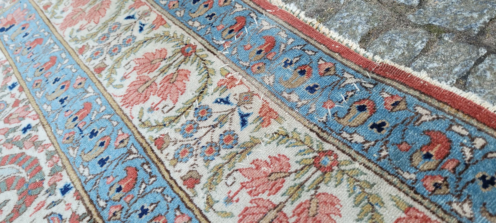 Dywan Ghom 214x162 cm, beżowy, wełna, Iran, początek XX w. - 288304