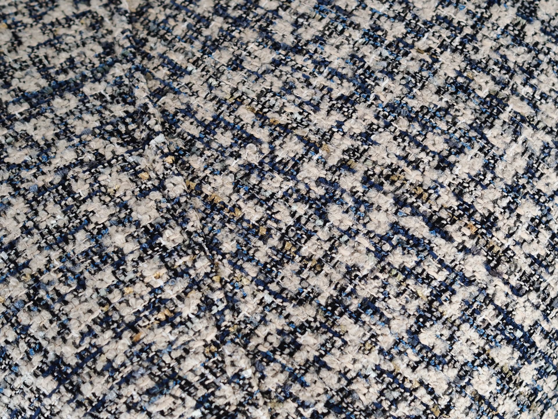 Fotel wypoczynkowy, melanż multikolor, tkanina, Włochy, lata 70. - 288352