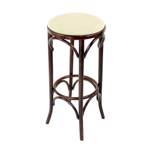 Stołek barowy No. 73, brązowy, drewno, TON, Czechy, lata 50. - WYMIARY