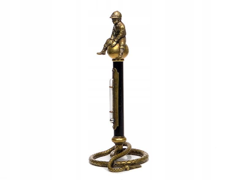 Desk Thermometer, Equestrian Motif, gold bronze, Austria, 19th c.