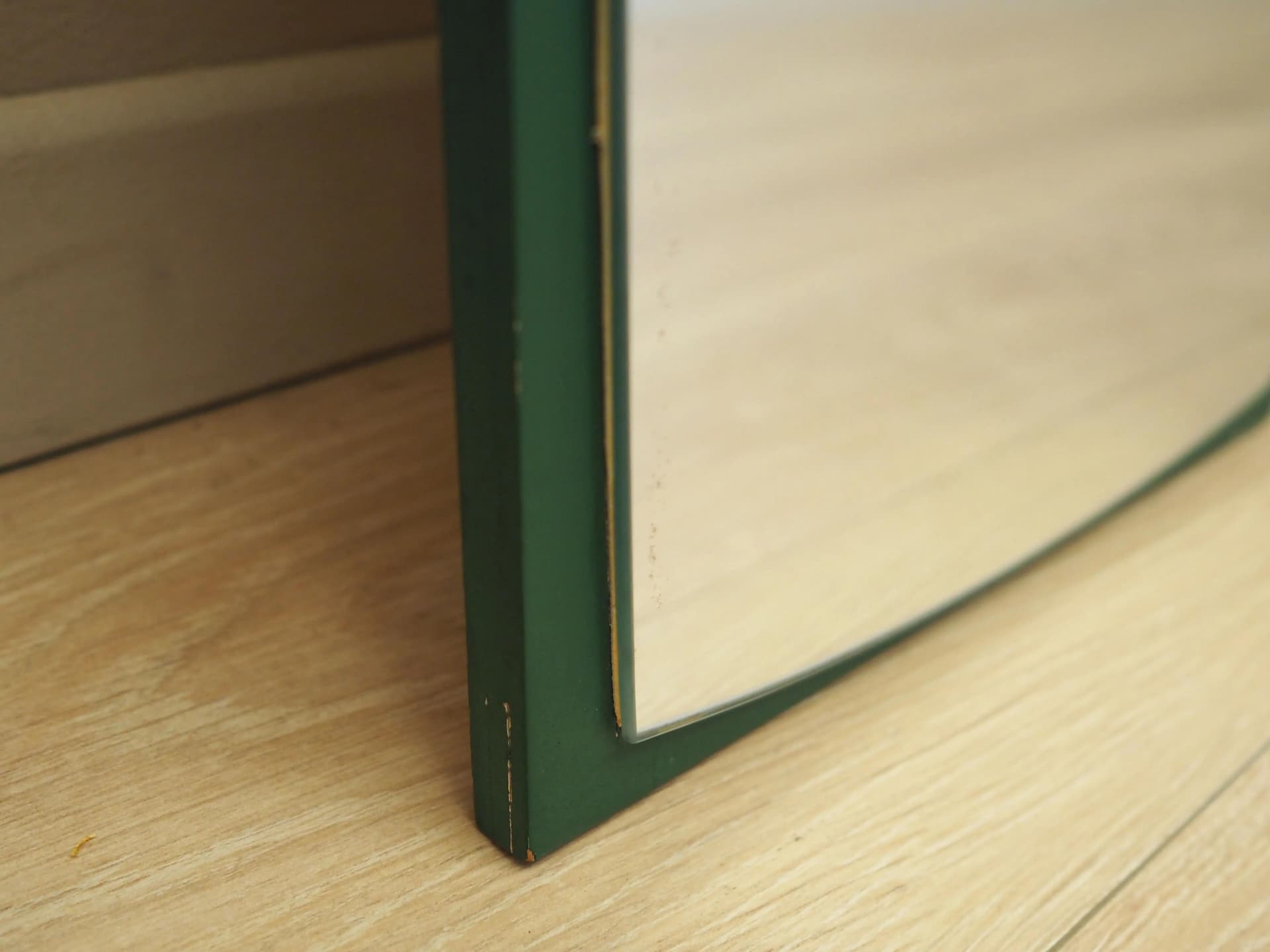 Wall mirror, green pine, Denmark, 1970s - 21196