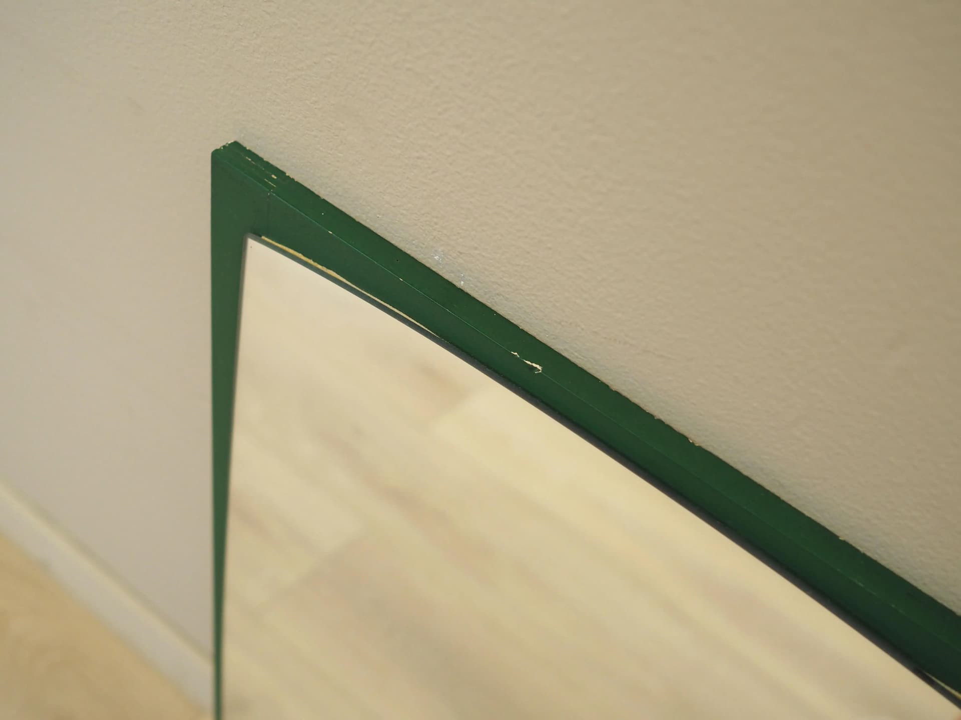 Wall mirror, green pine, Denmark, 1970s - 21191