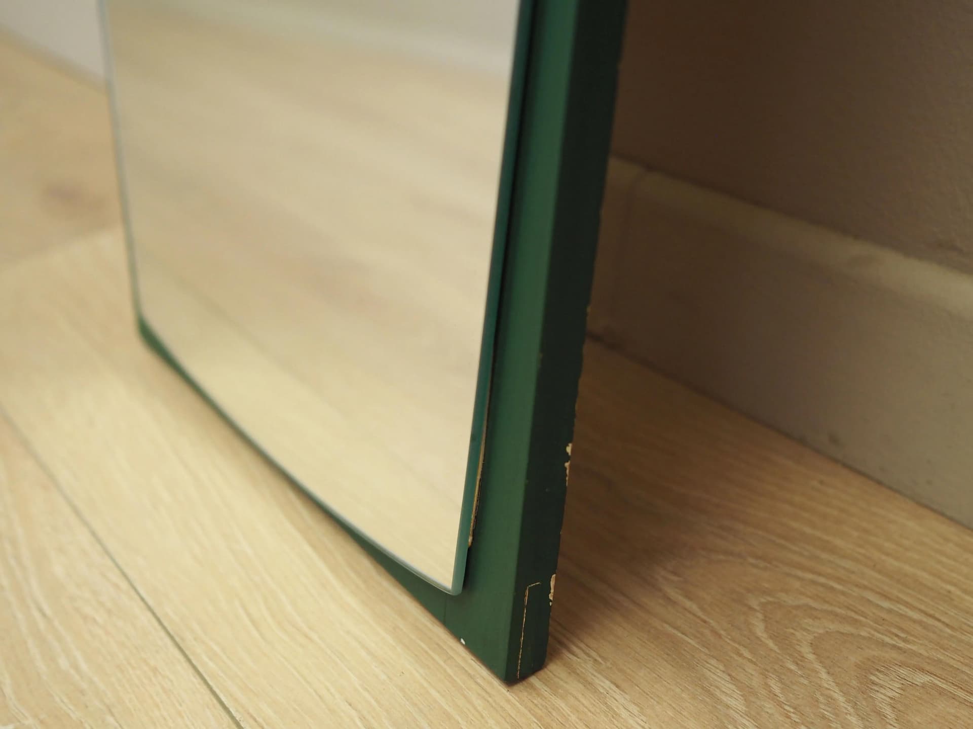 Wall mirror, green pine, Denmark, 1970s - 21194