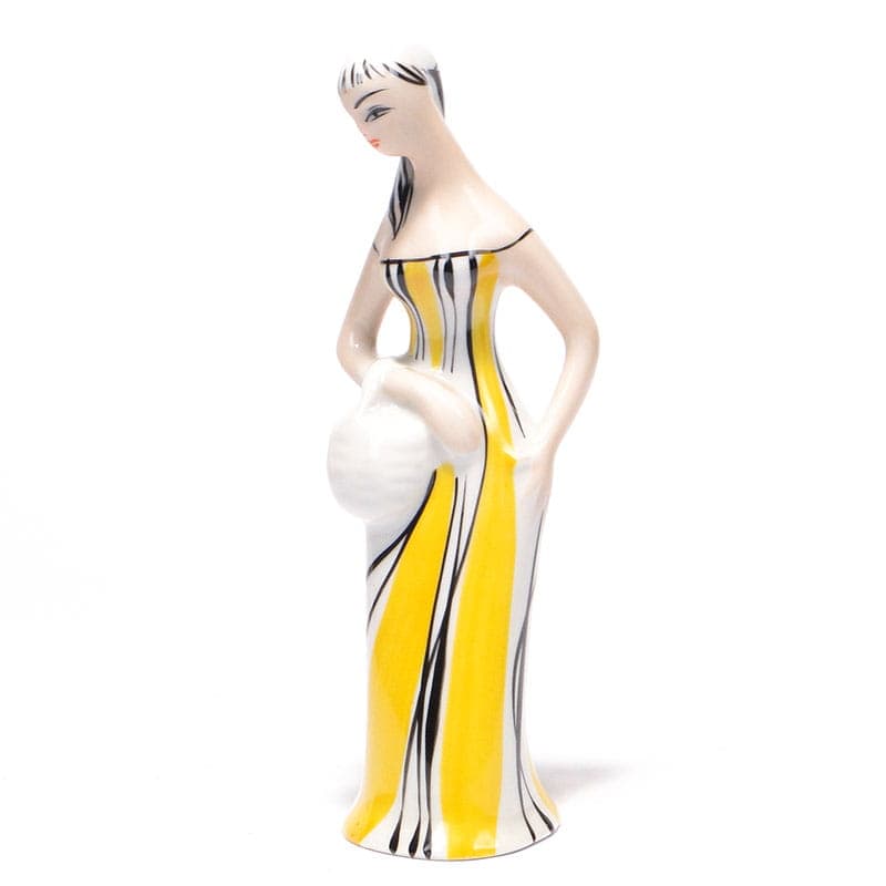 Figurka Dziewczyna z koszykiem, porcelana biała, proj. Z. Śliwowska-Wawrzyniak, Polska, lata 50. - 288459