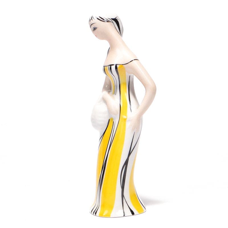 Figurka Dziewczyna z koszykiem, porcelana biała, proj. Z. Śliwowska-Wawrzyniak, Polska, lata 50. - 288458