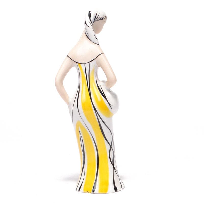 Figurka Dziewczyna z koszykiem, porcelana biała, proj. Z. Śliwowska-Wawrzyniak, Polska, lata 50. - 288463