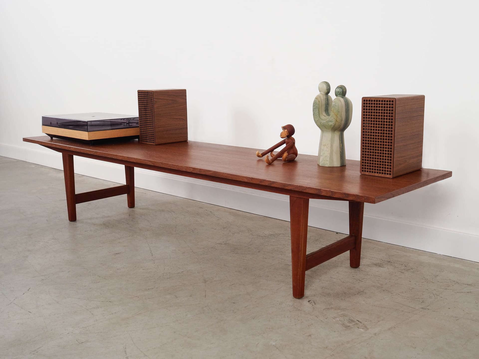 Lowboard, brązowy, fornir dąb, teak, Dania, lata 70. - 288538