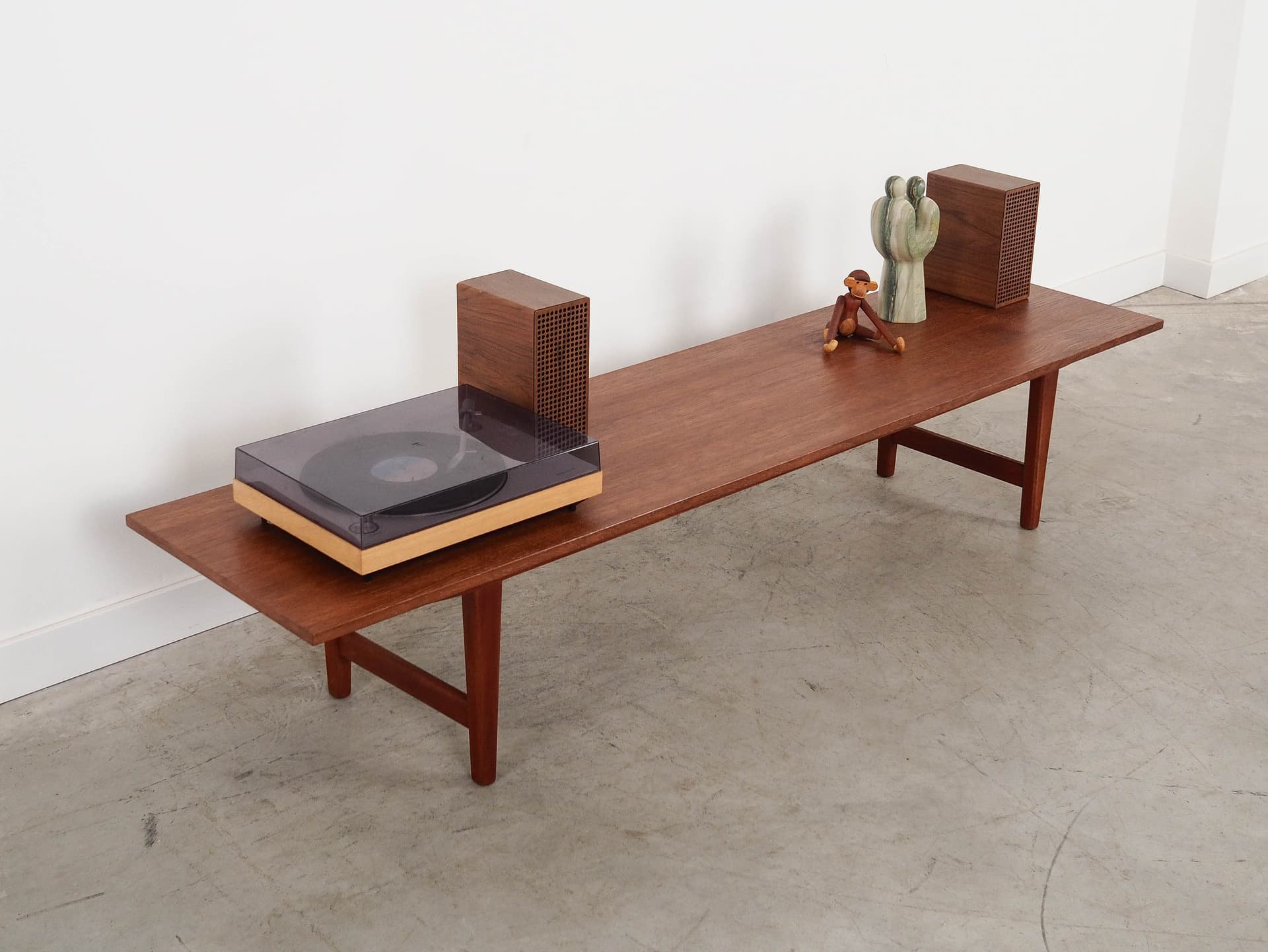 Lowboard, brązowy, fornir dąb, teak, Dania, lata 70. - 288537