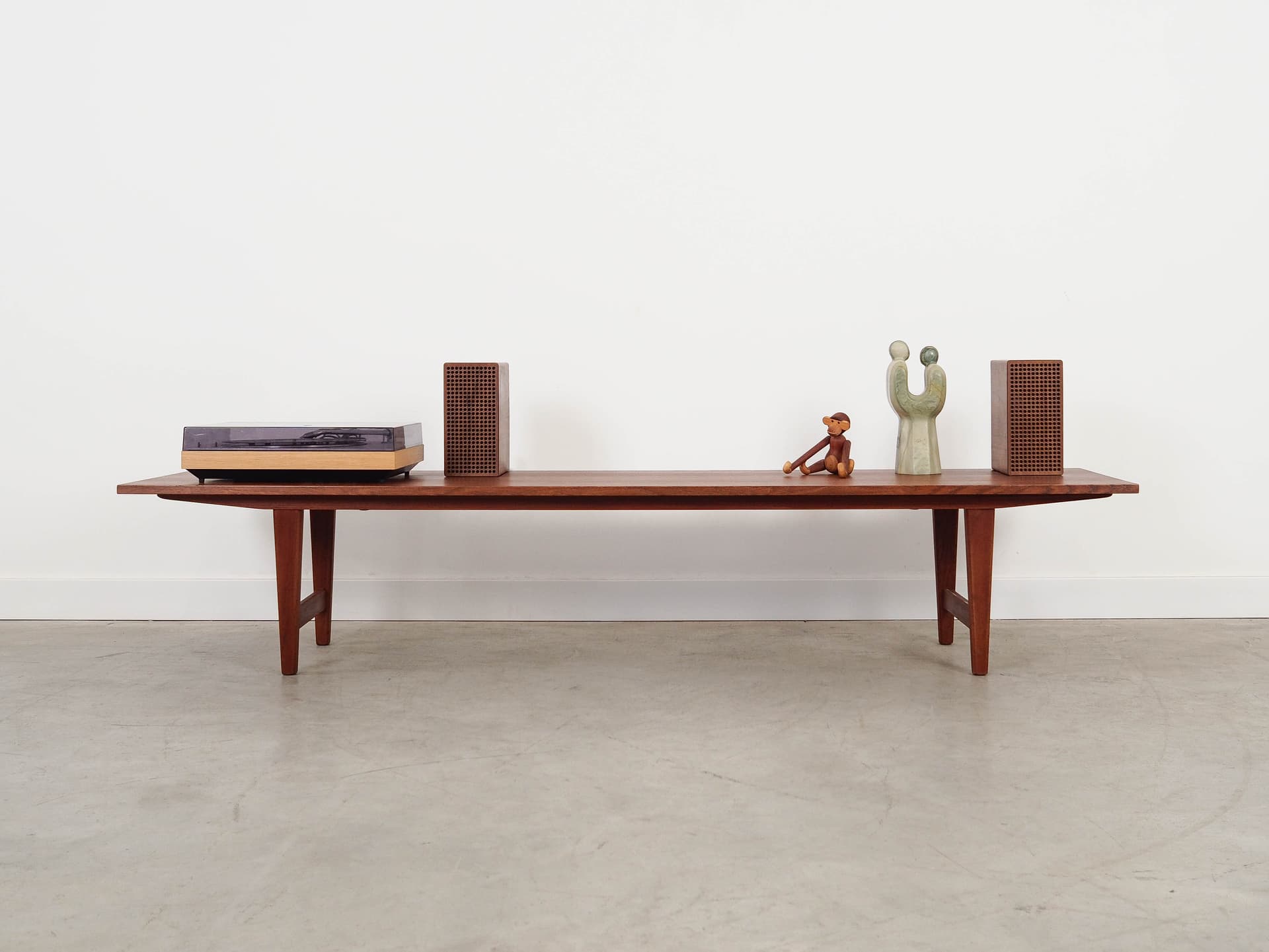 Lowboard, brązowy, fornir dąb, teak, Dania, lata 70. - 288536