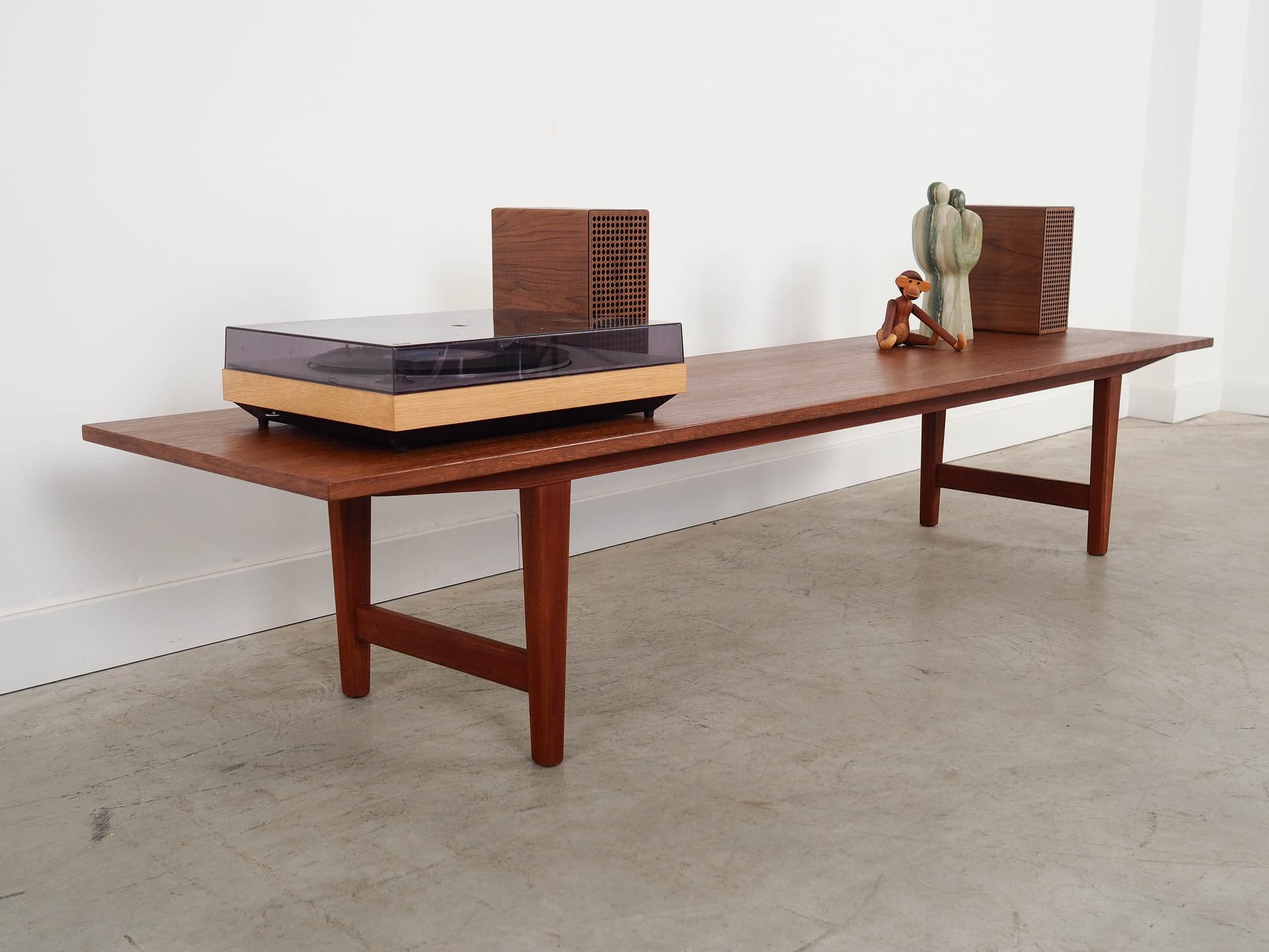 Lowboard, brązowy, fornir dąb, teak, Dania, lata 70. - 288539