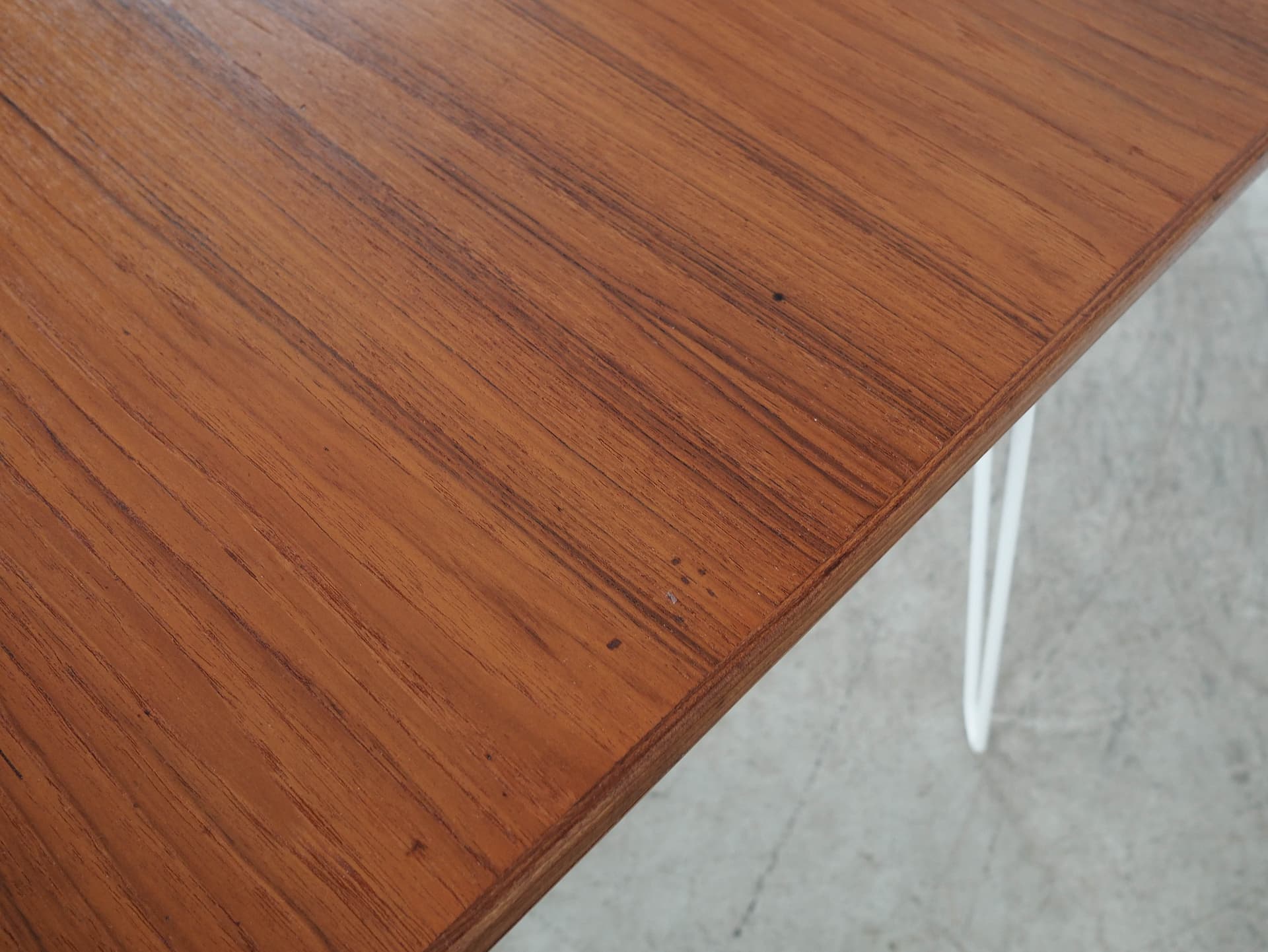 Desk, brown teak, white metal, Denmark, 1970s. - 288564