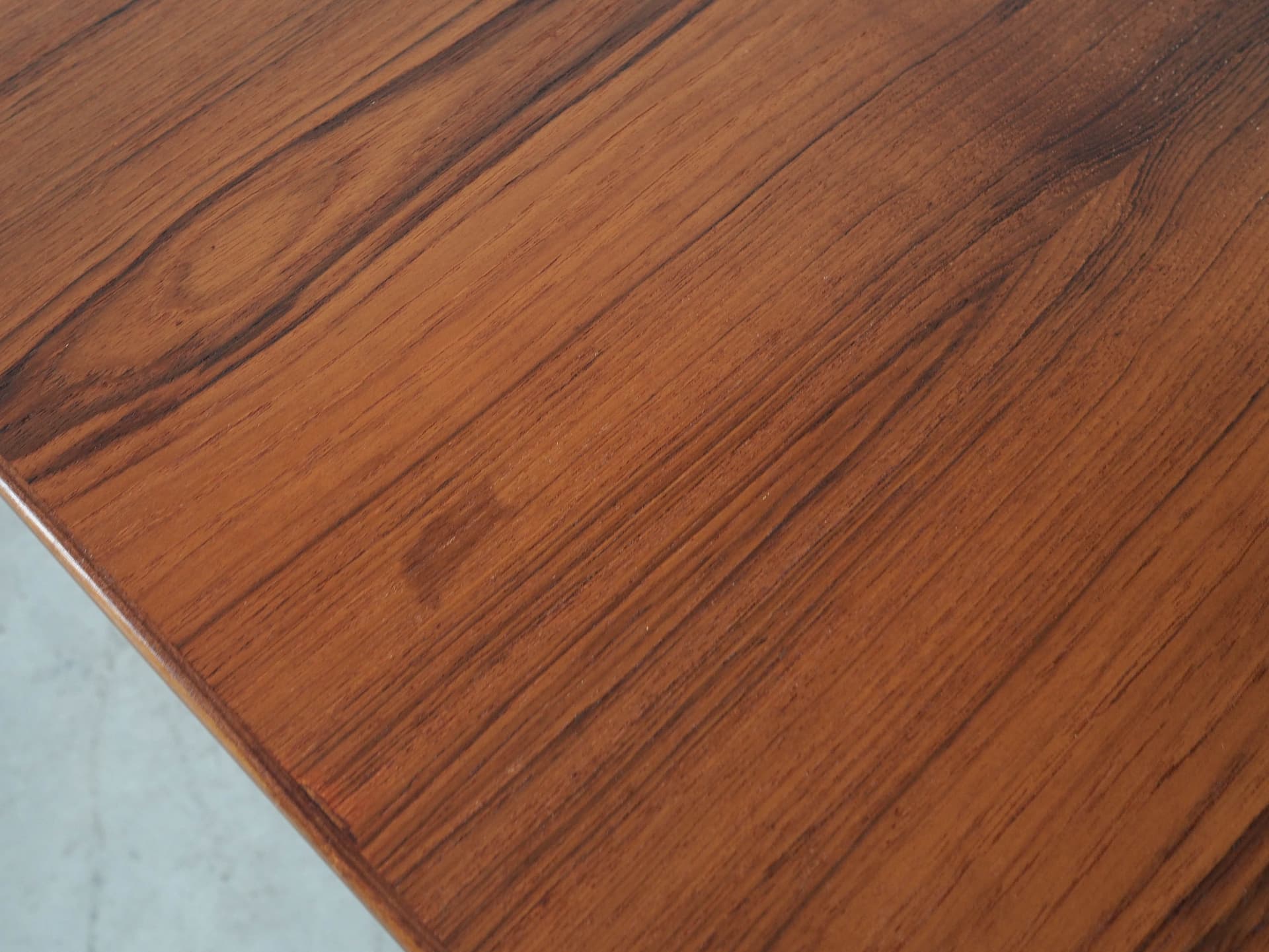 Desk, brown teak, white metal, Denmark, 1970s. - 288563