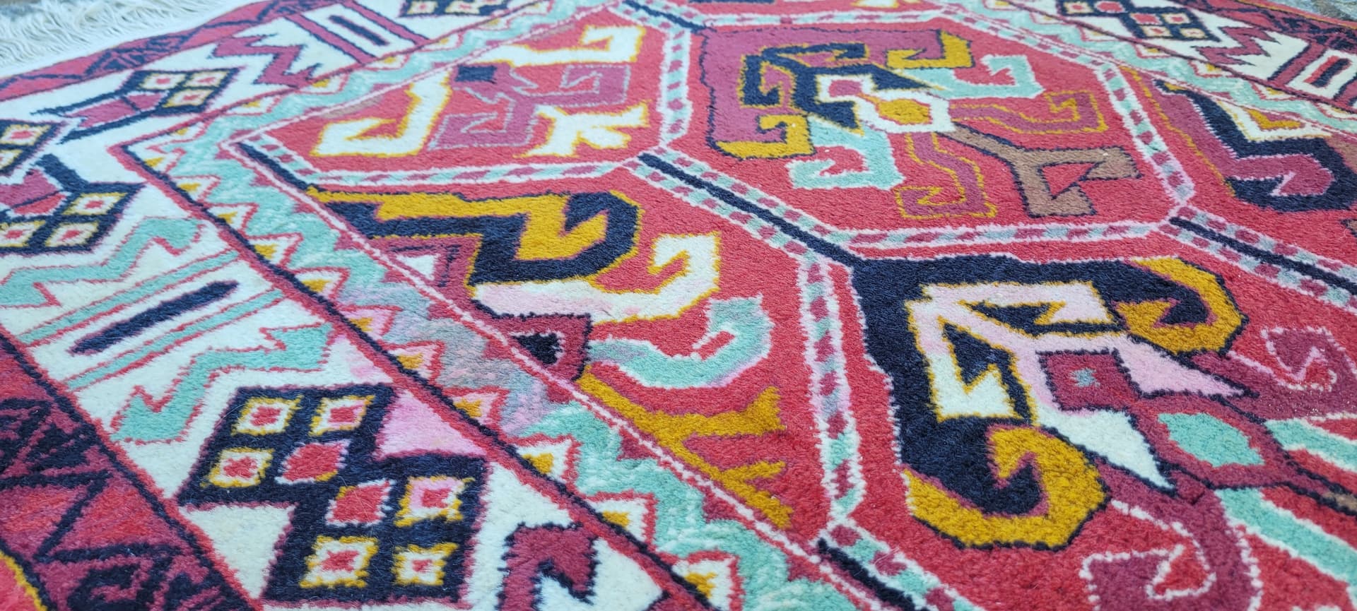 Chodnik Kazak, czerwony, wełna, bawełna, Azerbejdżan, początek XX w. - 288567