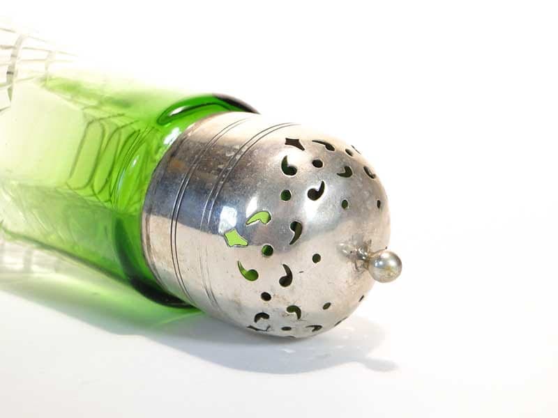 Cukierniczka kryształowa, szmaragdowa zieleń i transparentny, kryształ, Europa Północna, przełom XIX i XX w. - 288588