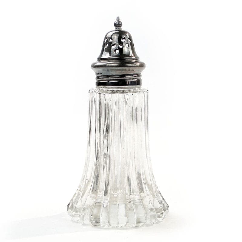 Cukierniczka, transparentne szkło sodowe, mosiądz srebrzony, Wielka Brytania, początek XX w.