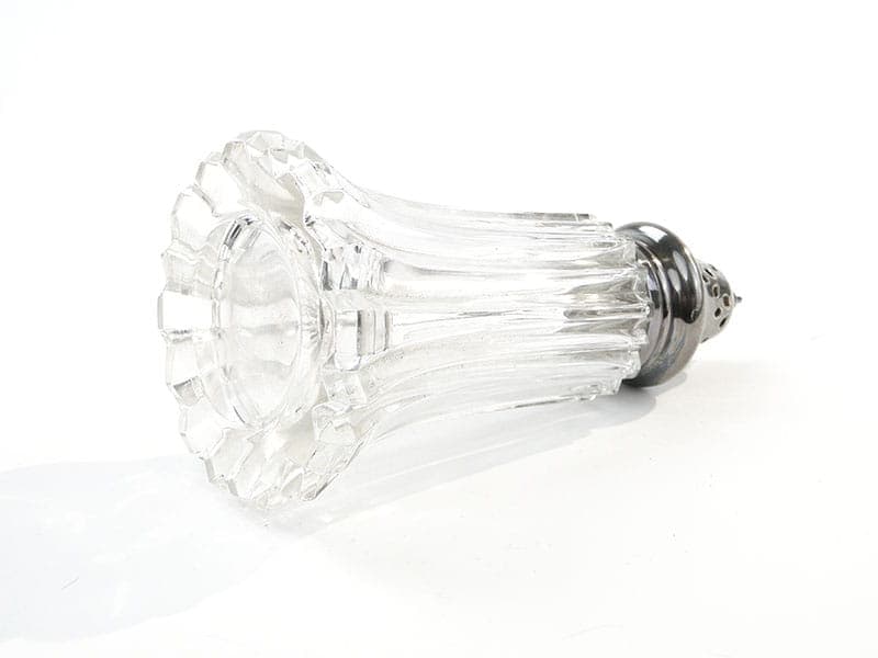 Cukierniczka, transparentne szkło sodowe, mosiądz srebrzony, Wielka Brytania, początek XX w. - 288617