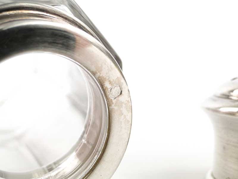 Cukierniczka, transparent szkło, srebro, Francja, początek XX w. - 288628