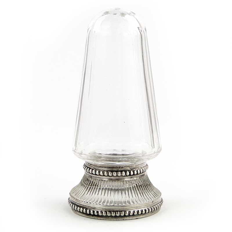 Cukierniczka, transparentny kryształ, srebro, Francja, początek XX wieku