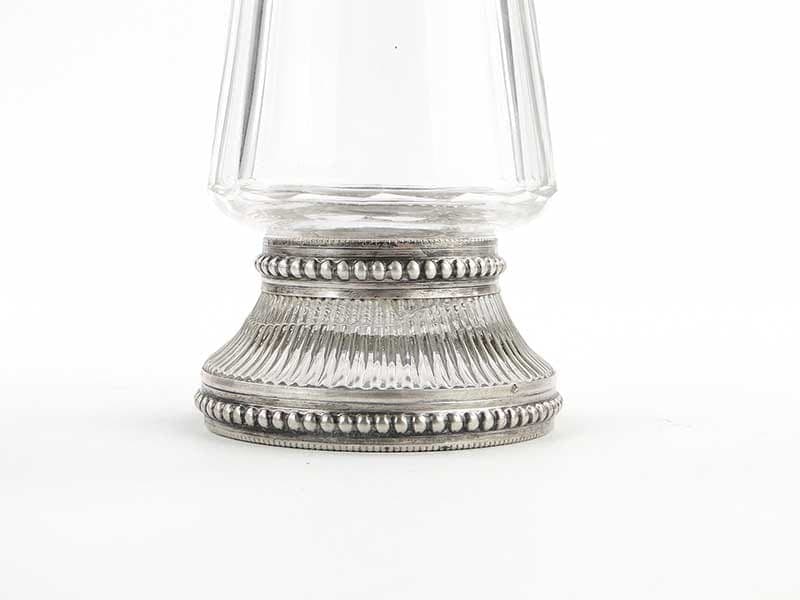 Cukierniczka, transparentny kryształ, srebro, Francja, początek XX wieku - 288632