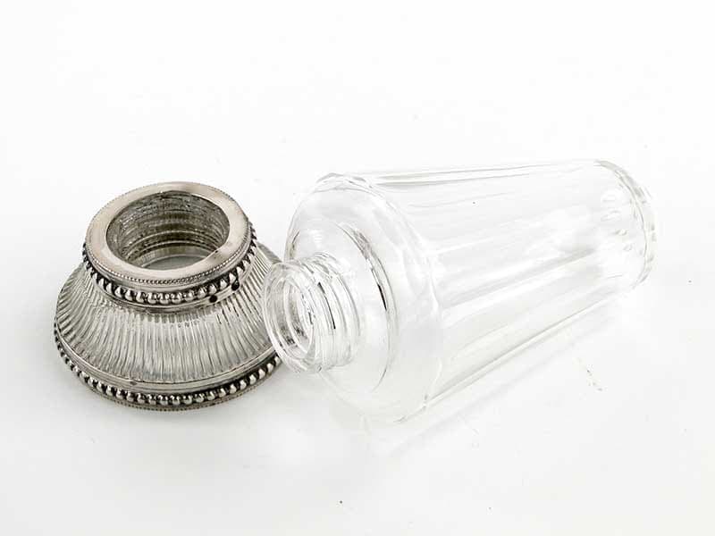 Cukierniczka, transparentny kryształ, srebro, Francja, początek XX wieku - 288634