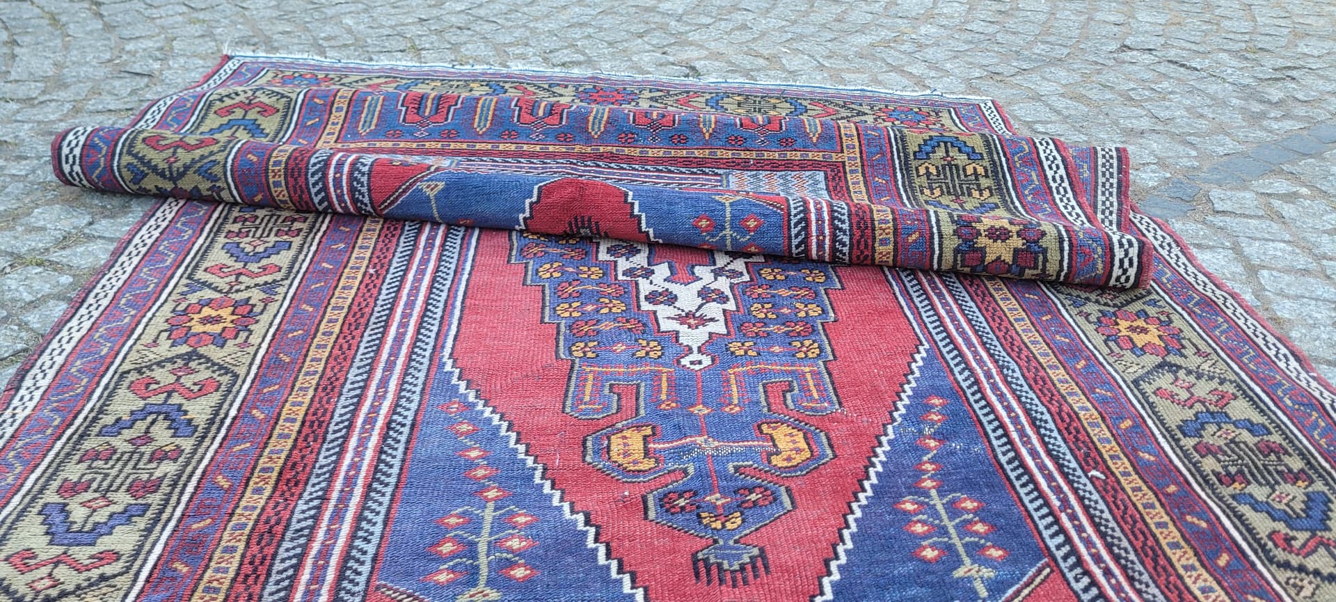 Dywan anatolijski, 125x230 cm, multikolor, wełna, Turcja, lata 70. - 288662