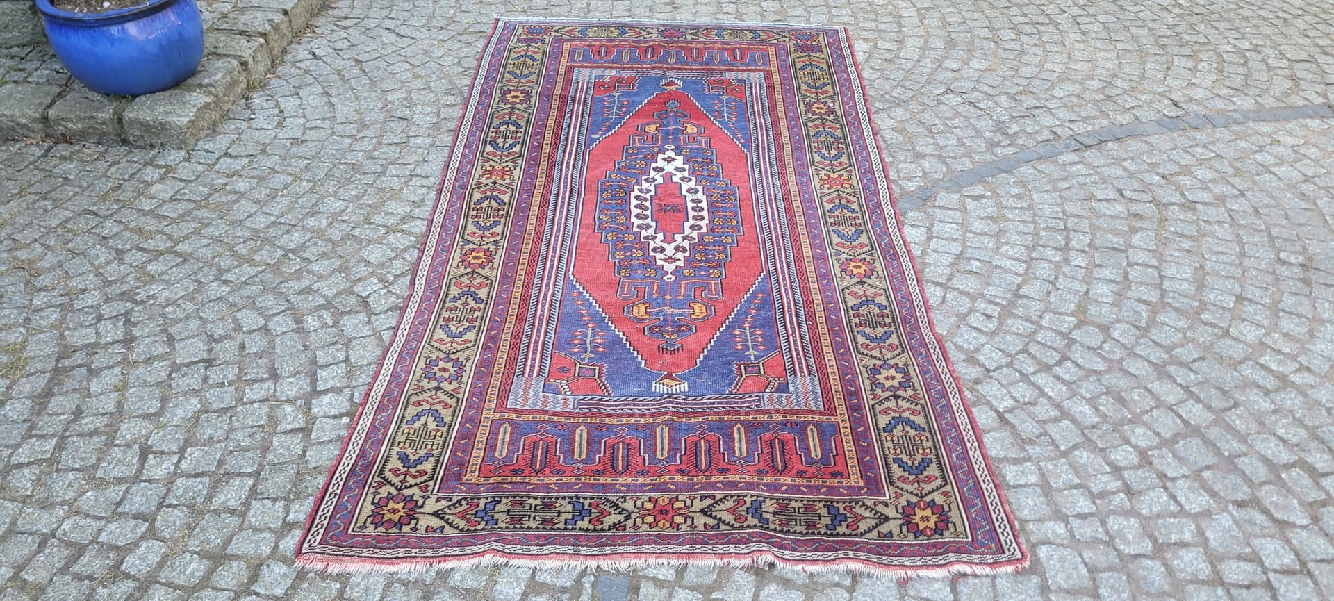 Dywan anatolijski, 125x230 cm, multikolor, wełna, Turcja, lata 70. - 288658