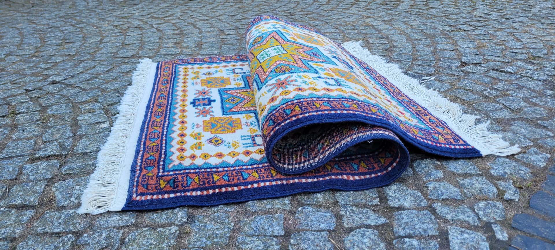 Dywan Kazak, 82x140 cm, multikolor, wełna, Azerbejdżan, początek XX w. - 288710