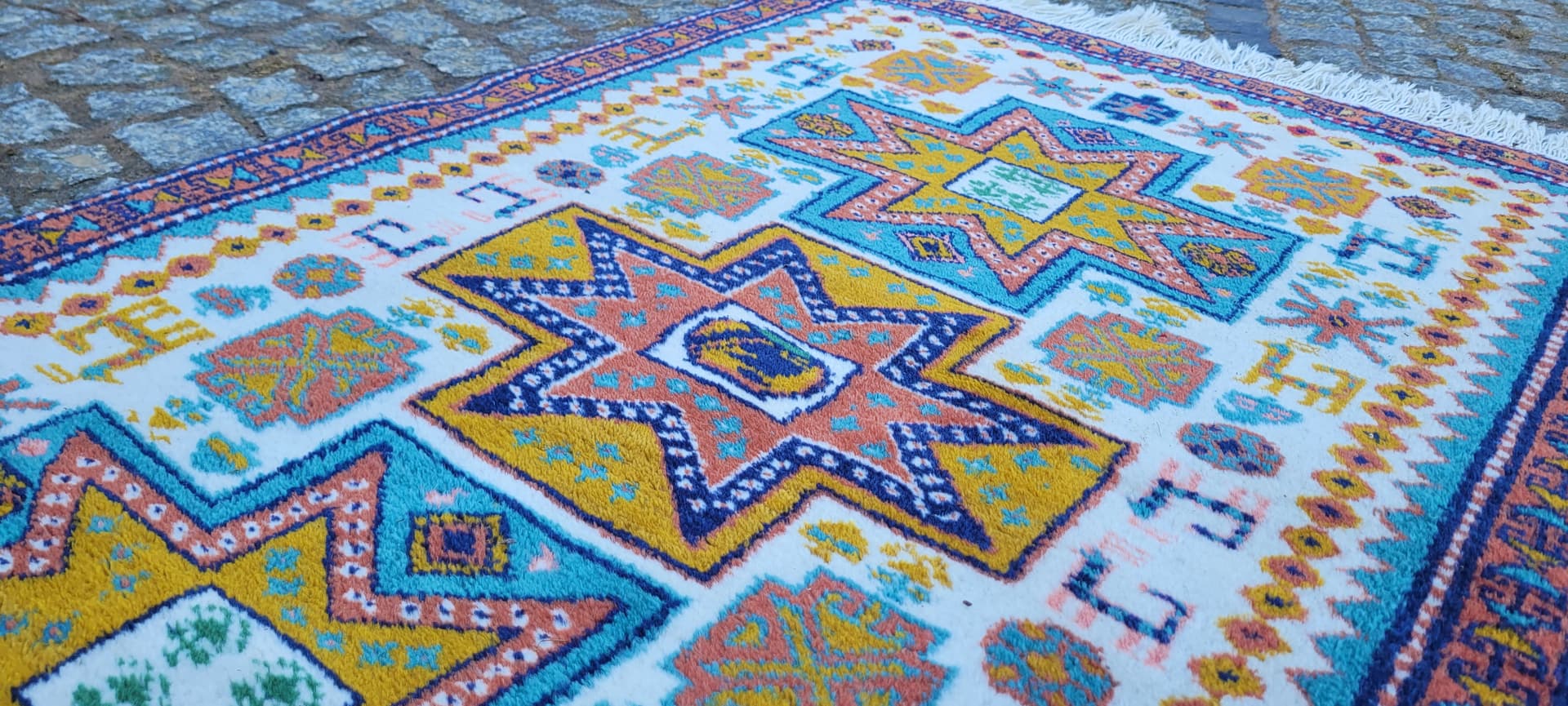 Dywan Kazak, 82x140 cm, multikolor, wełna, Azerbejdżan, początek XX w. - 288706