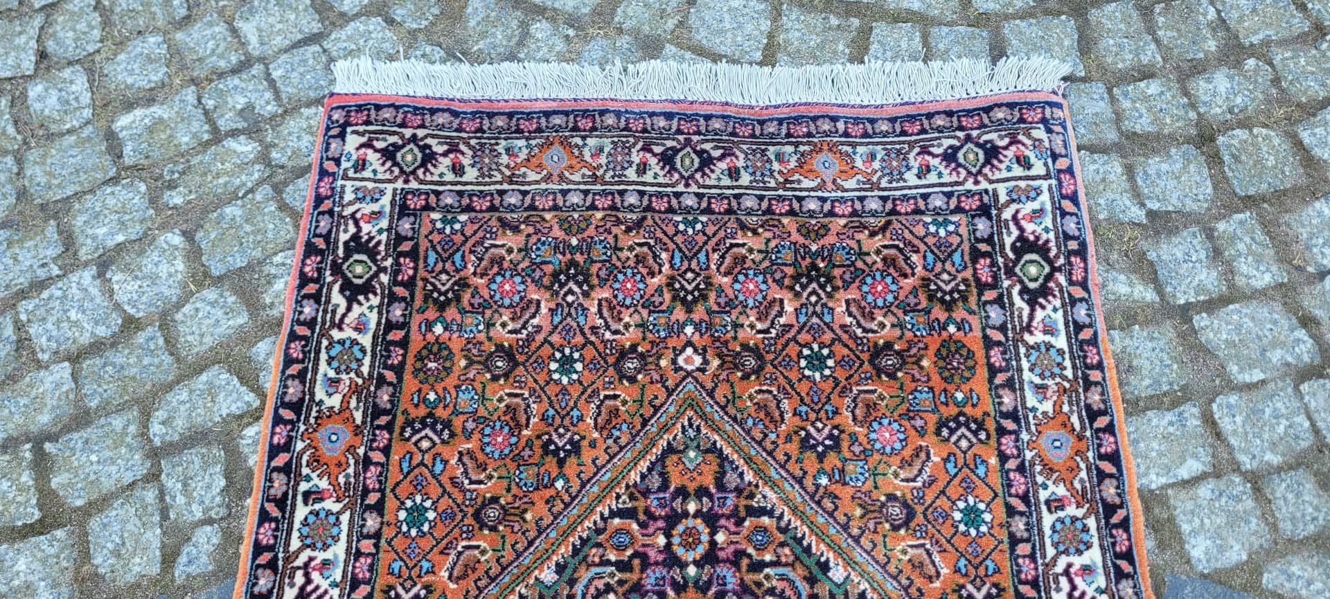 Dywan Bidjar Takab 105x68 cm, pomarańczowy, wełna bawełna, Iran, początek XX w. - 288733