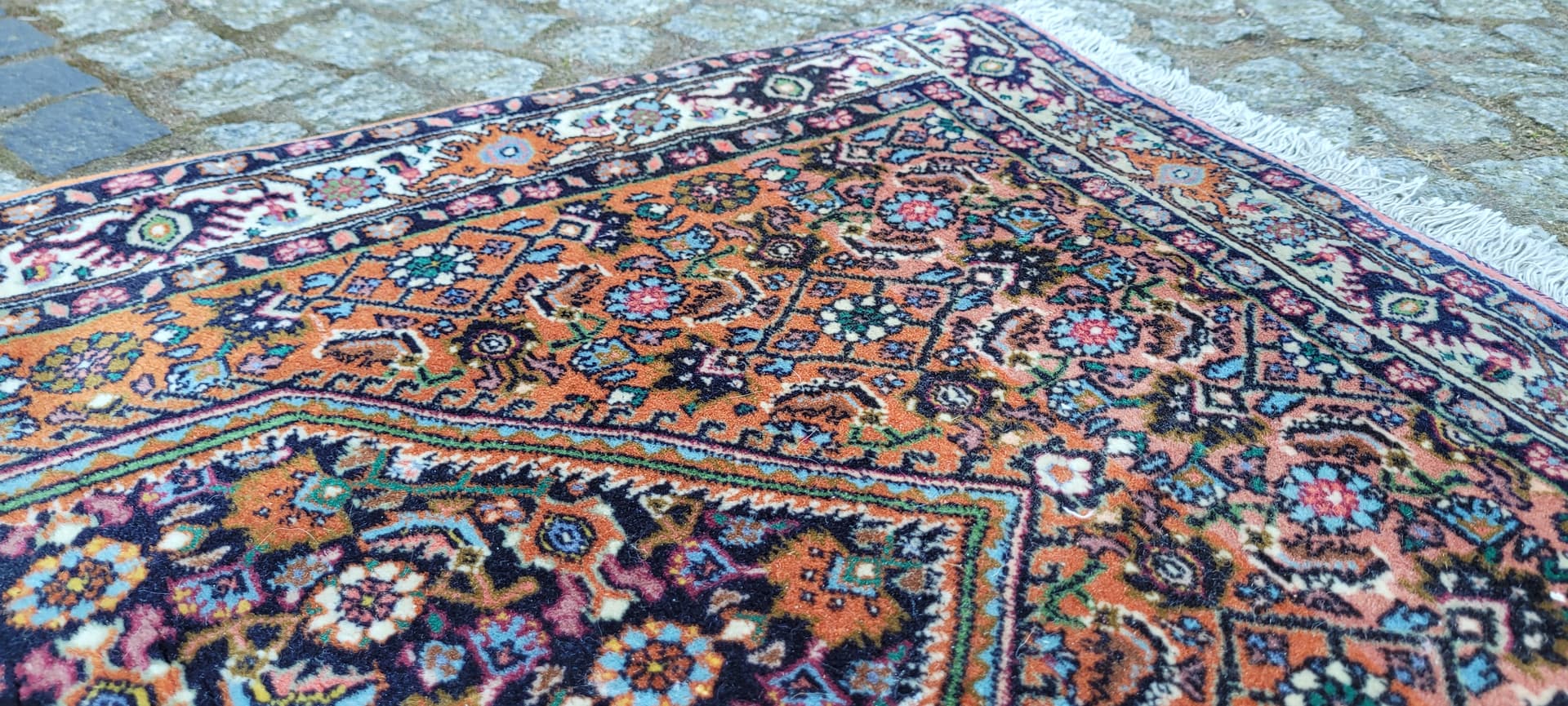 Dywan Bidjar Takab 105x68 cm, pomarańczowy, wełna bawełna, Iran, początek XX w. - 288724