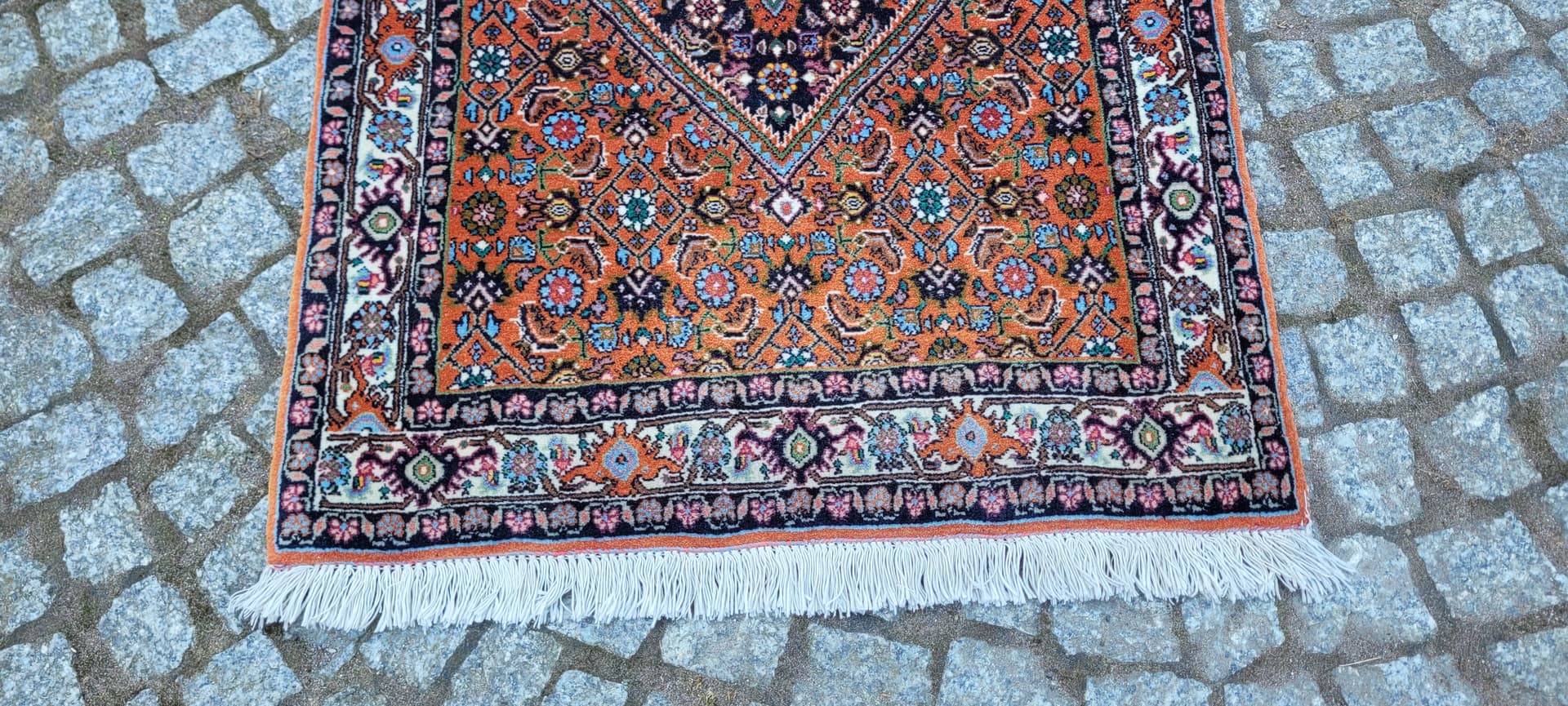 Dywan Bidjar Takab 105x68 cm, pomarańczowy, wełna bawełna, Iran, początek XX w. - 288732